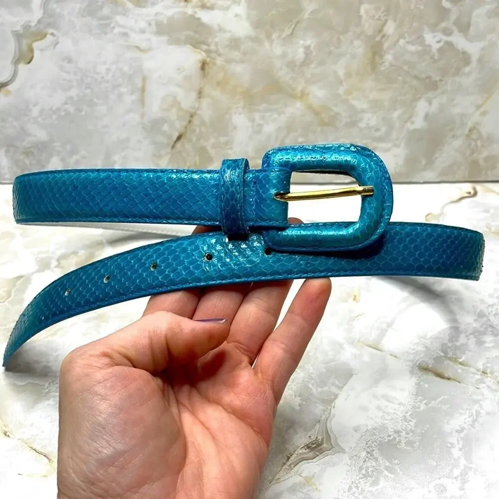 Genuine snakeskin belt